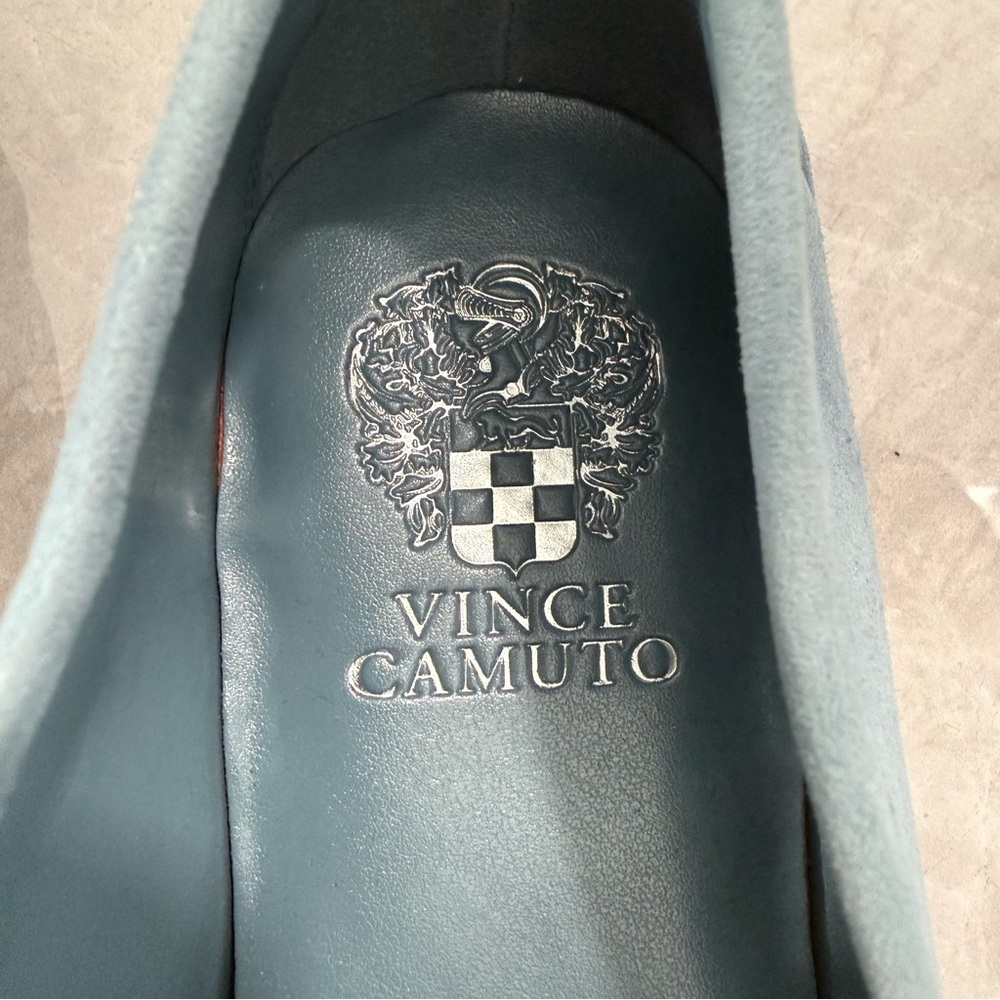 NWOT Women’s Vince Camuto Caylas Woven Leather Suede Slip On Penny Loafers 11 - Picture 9 of 13